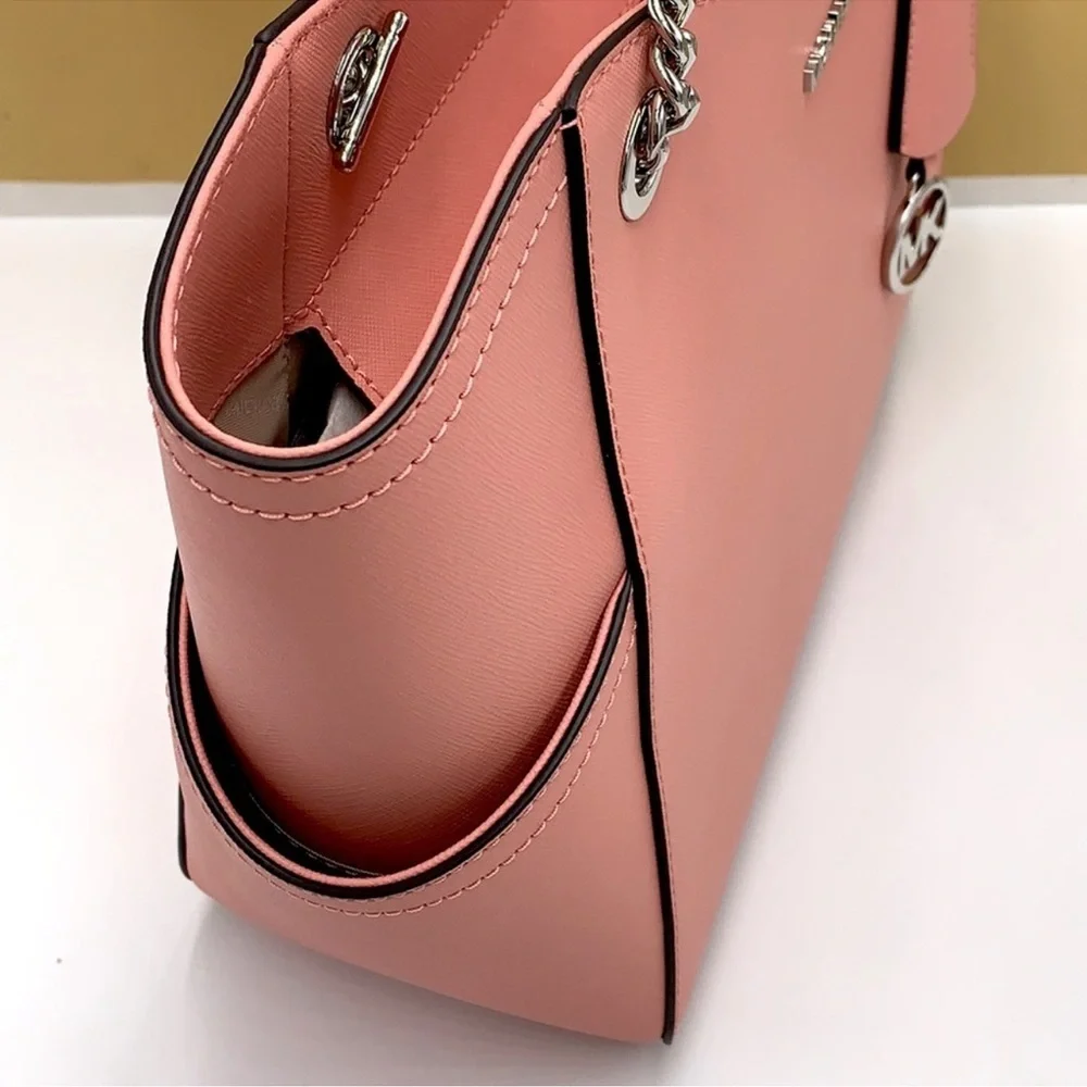 MICHAEL KORS Jet Set Large X Chain Saffiano Leather Shoulder Tote PRIMROSE NWT
